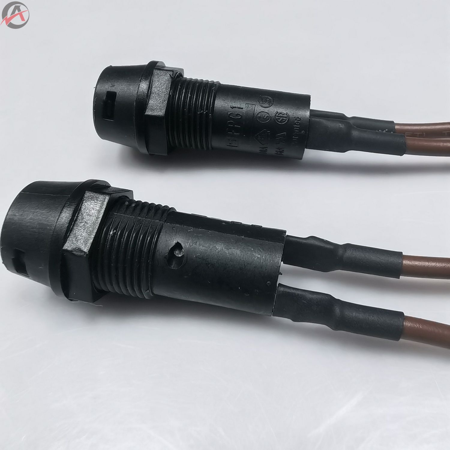 过载保护5x20管状面板安装型螺旋式保险丝座10A250V 焊线带连接器 OP520/R3/H3/PTF