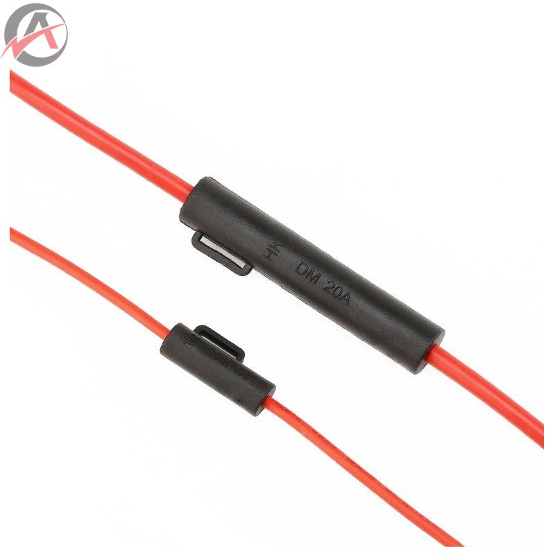 Sealed Waterproof Wire Lead DM 5.2x20 1A 6x30 20A Inline Fuse Holder for Automotive Boat RV Battery